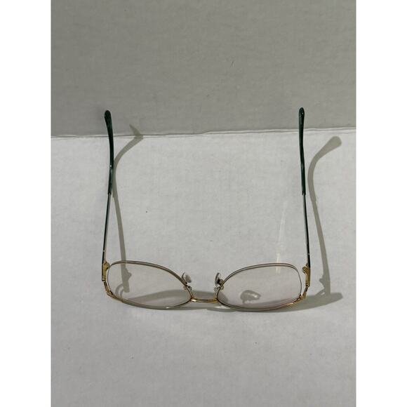 Vintage Tura Mod 433 Gold Oval Half-Rimmed 53 17 Metal glasses Frames Japan - Picture 4 of 12